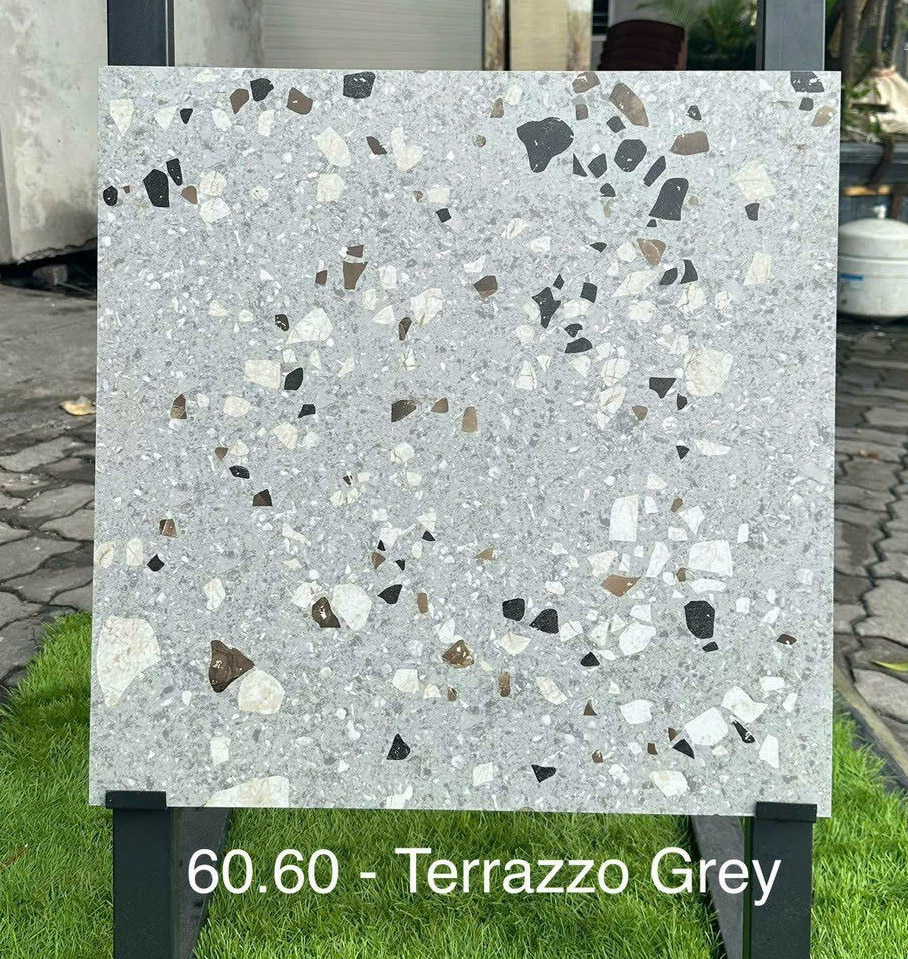 Gạch Terrazzo Nhập khẩu ấn độ 60x60 Terrazzo Grey